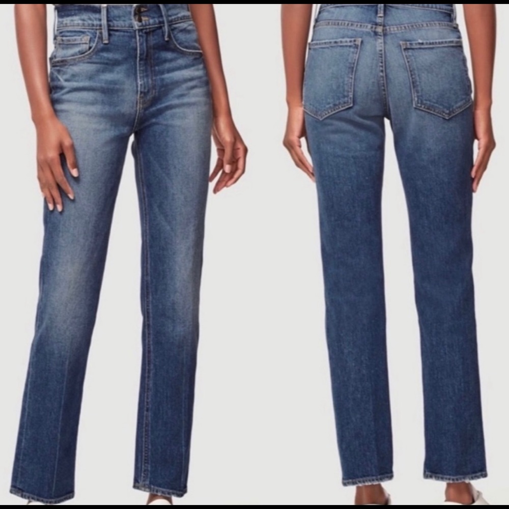 Frame Denim Le Sylvie Slender Straight Style Jeans Halston Wash Vintage, 25”
